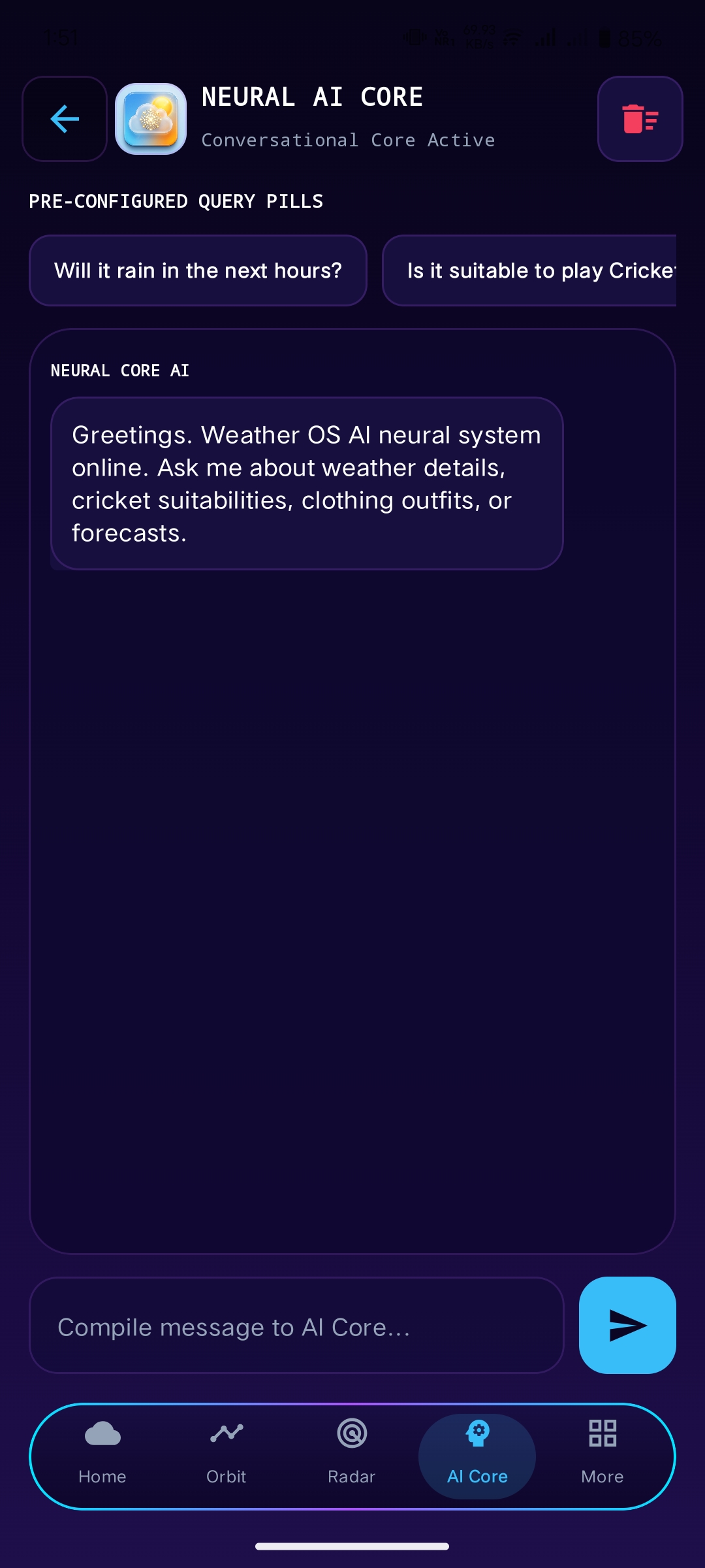 Screenshot 7 of Weather OS project